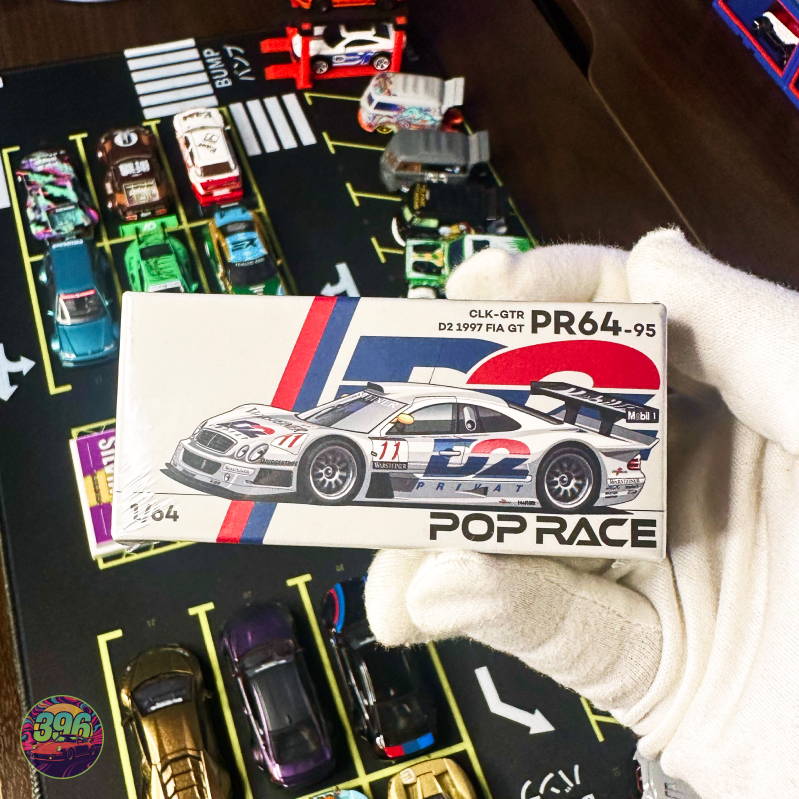 đ Pop Race PR64-95: Mercedes-Benz CLK GTR #11 "D2 Privat" (1997 FIA GT) â 1:64 Scale Diecast Model