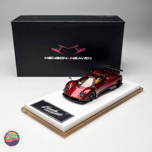 Henson & Heaven - Pagani Zonda in Fully Exposed Carbon Red - 1:64 Diecast Model