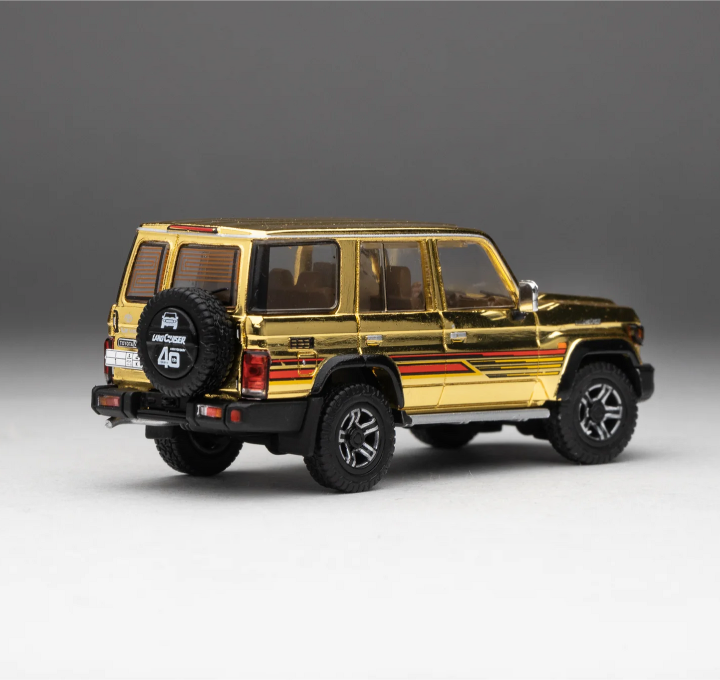 Toyota Land Cruiser 70 "Arab Exclusive" Gold Edition 1:64 Diecast - Rare SUV Collectible