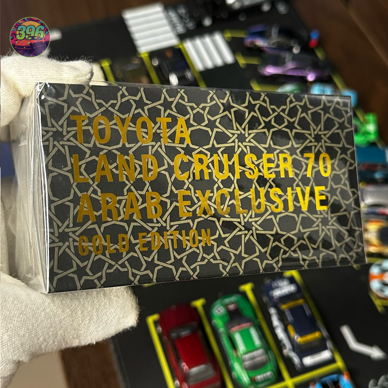 Toyota Land Cruiser 70 "Arab Exclusive" Gold Edition 1:64 Diecast - Rare SUV Collectible