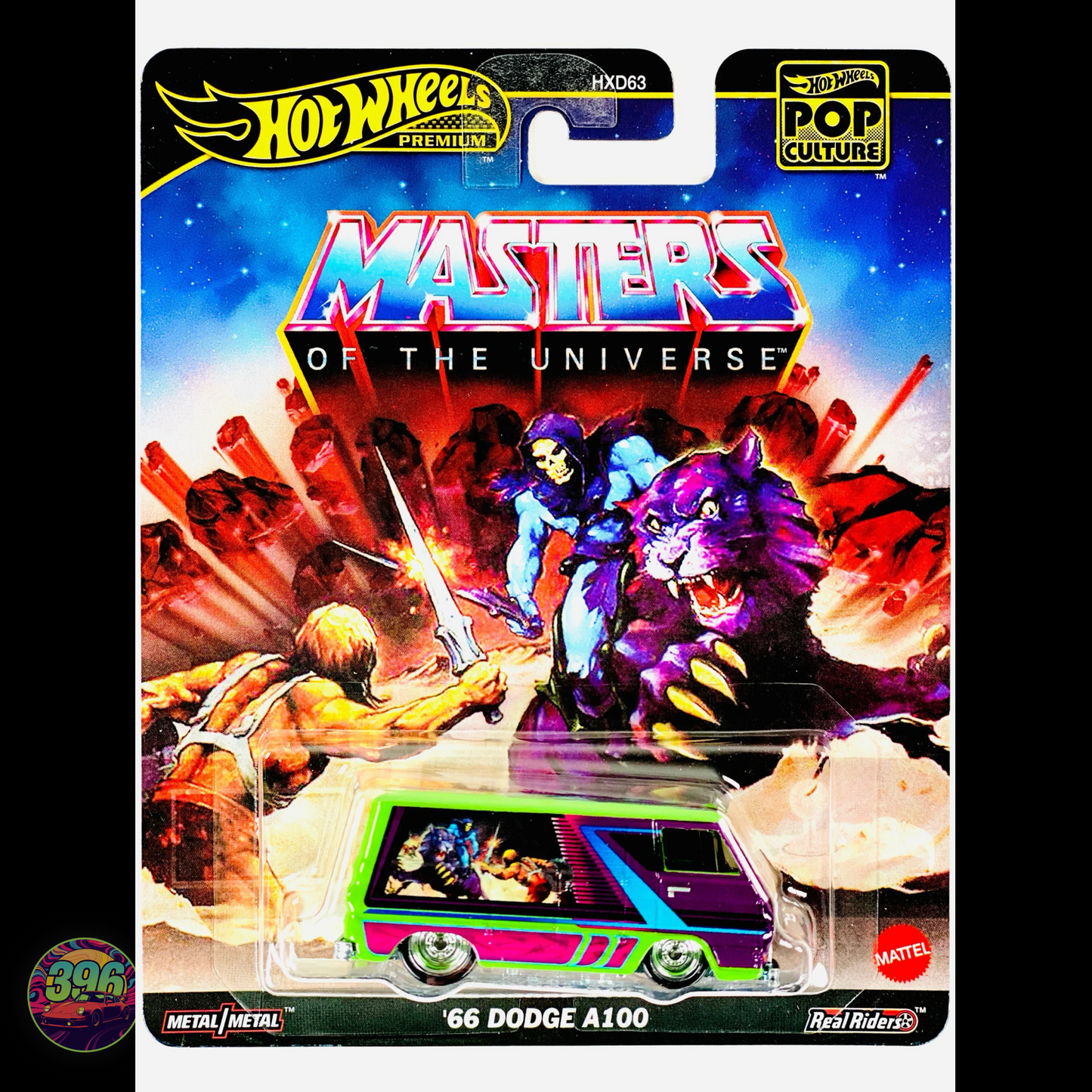 '66 Dodge A100 Masters of the Universe He-Man Skeletor – Hot Wheels Premium Pop Culture 1:64 Diecast