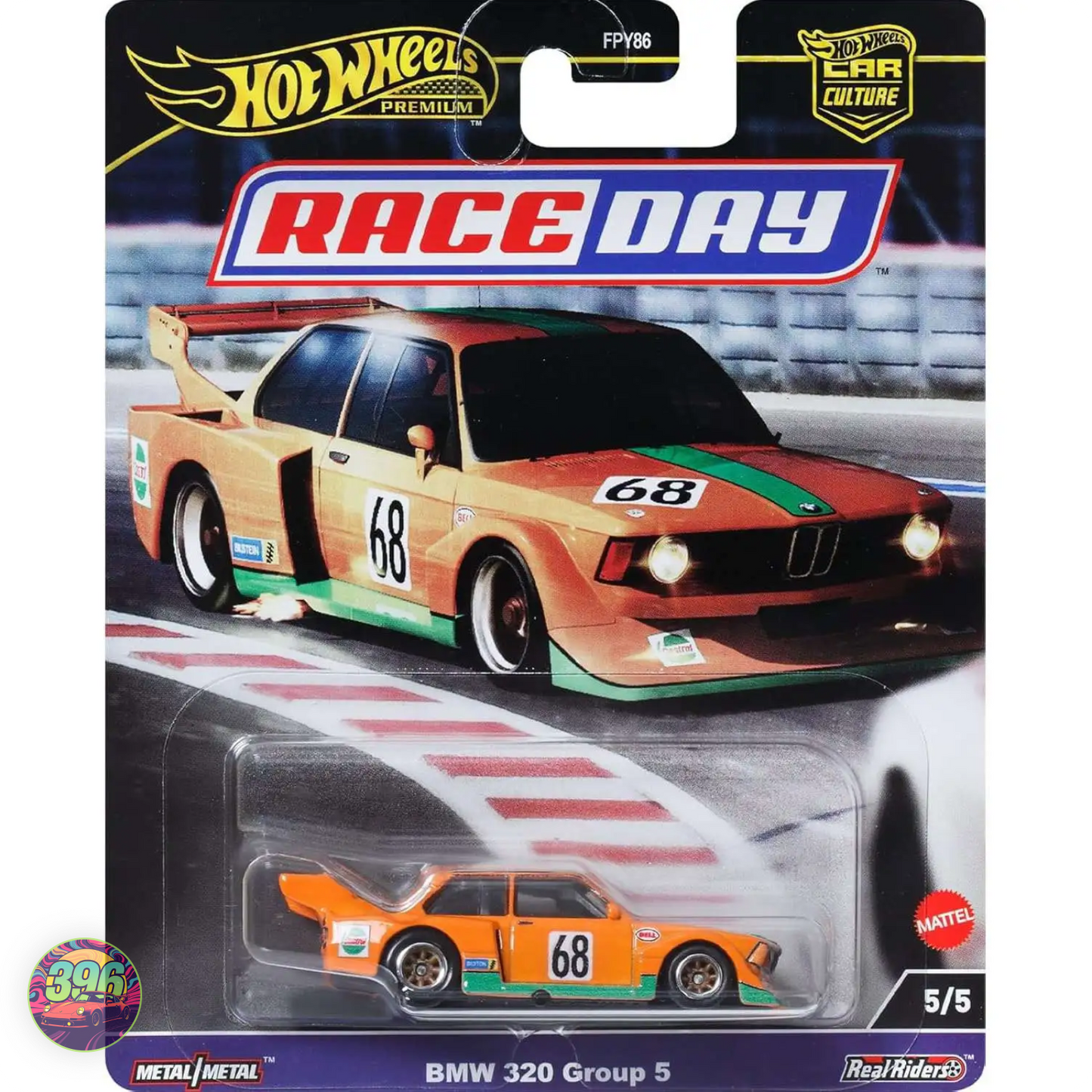 BMW 320 Group 5 #68 Orange Race Car β Hot Wheels Premium Car Culture Race Day 1:64 Diecast (5/5)