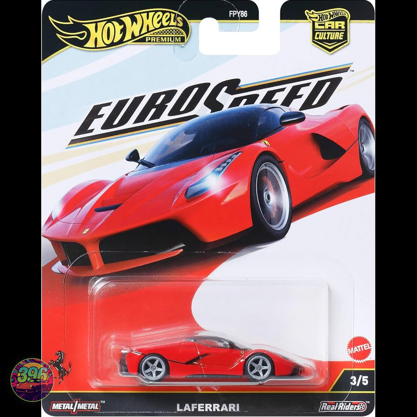LaFerrari Red β Hot Wheels Premium Car Culture Euro Speed 1:64 Diecast (3/5)