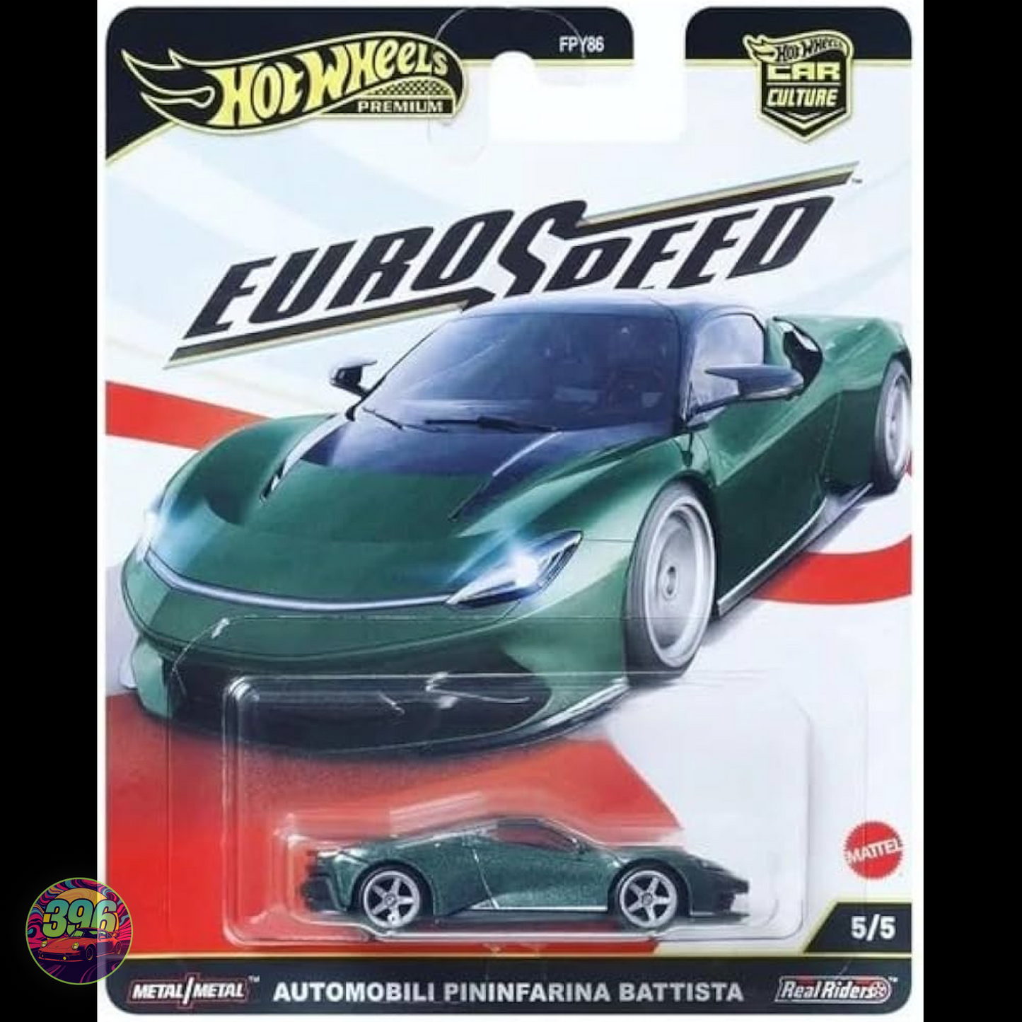 Automobili Pininfarina Battista Green β Hot Wheels Premium Car Culture Euro Speed 1:64 Diecast (5/5)