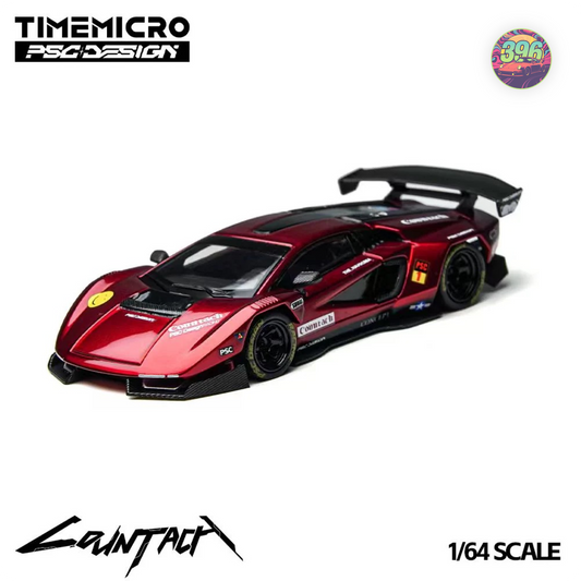 TimeMicro x PSC Design - Lamborghini Countach in Metallic Red β 1:64 Time Micro x PSC Design Diecast Model