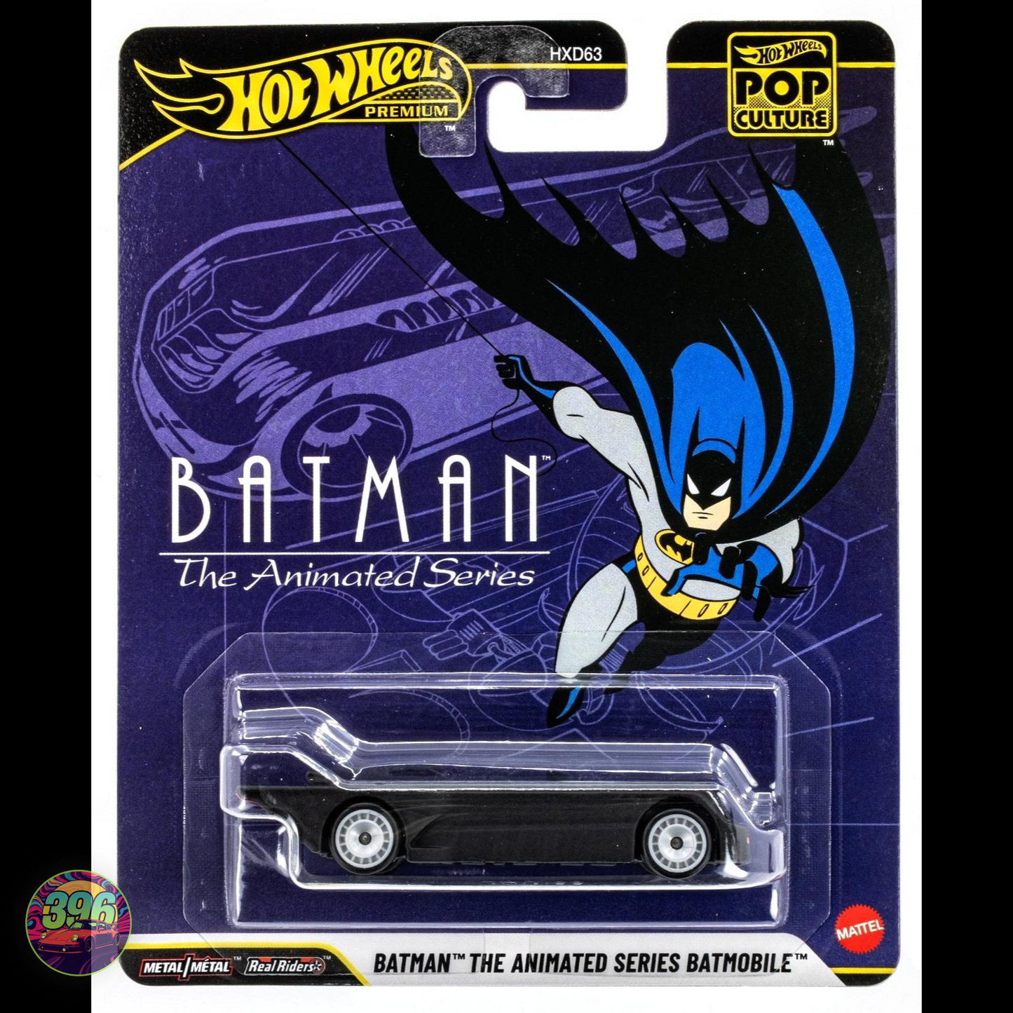 Batman The Animated Series Batmobile β Hot Wheels Premium Pop Culture 1:64 Diecast
