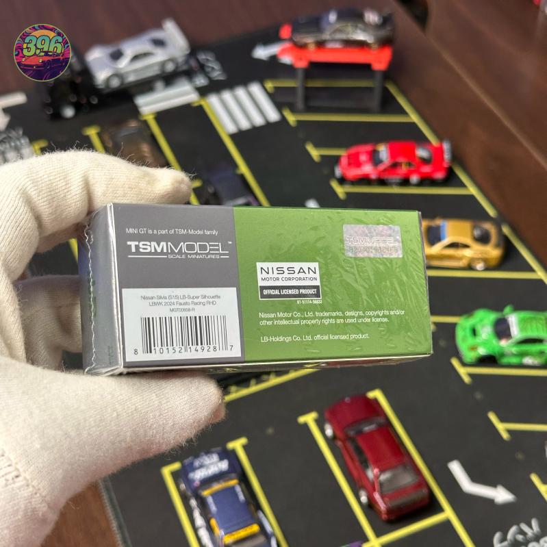 Mini GT Nissan Silvia (S15) LB-Super Silhouette LBWK 2024 Fausto Racing 1:64 Diecast - Box