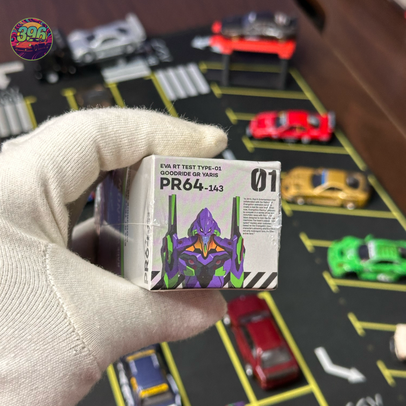 Pop Race Toyota GR Yaris EVA RT Test Type-01 Goodride 1:64 Diecast - Neon Genesis Evangelion Livery