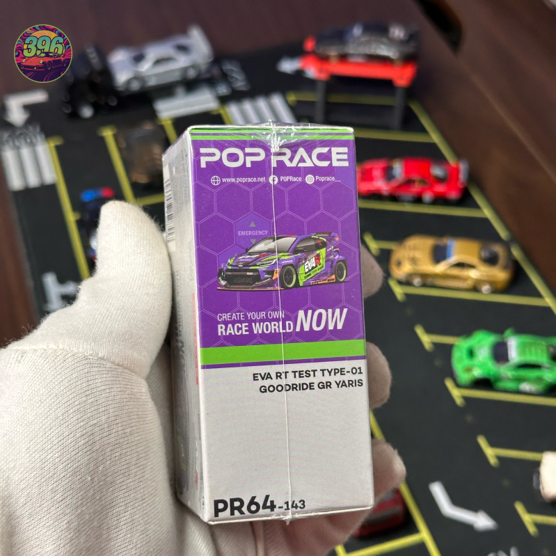 Pop Race Toyota GR Yaris EVA RT Test Type-01 Goodride 1:64 Diecast - Neon Genesis Evangelion Livery