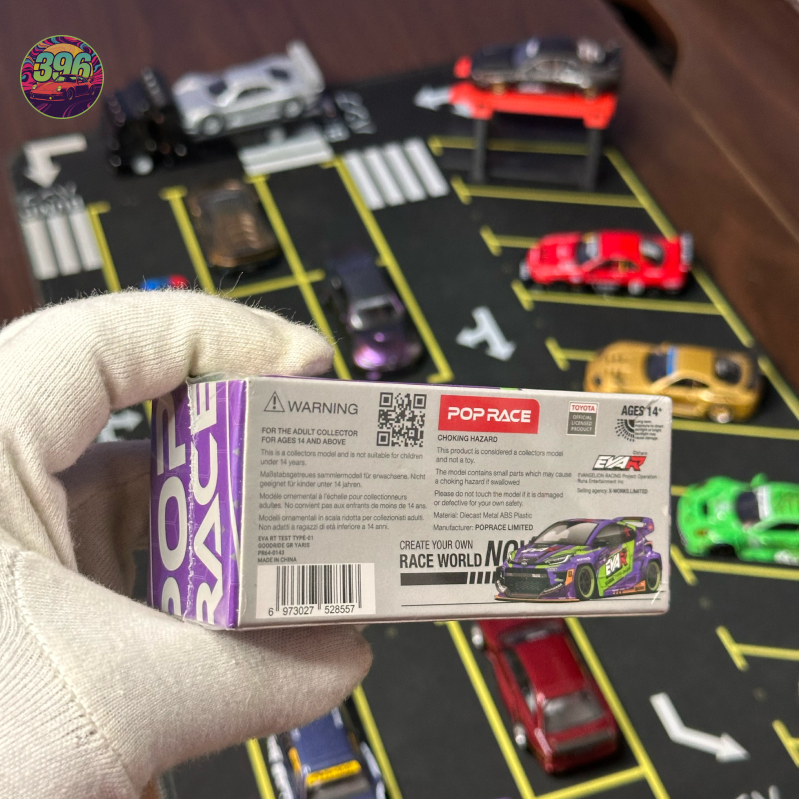 Pop Race Toyota GR Yaris EVA RT Test Type-01 Goodride 1:64 Diecast - Neon Genesis Evangelion Livery