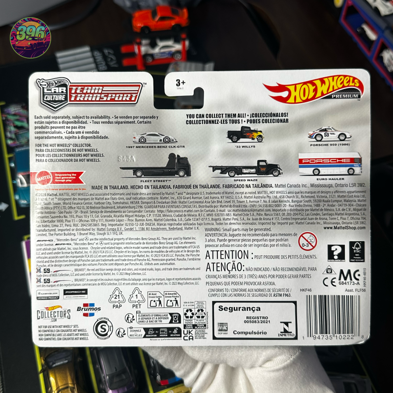 đ Hot Wheels Team Transport #59: 1997 Mercedes-Benz CLK-GTR & Fleet Street Transporter