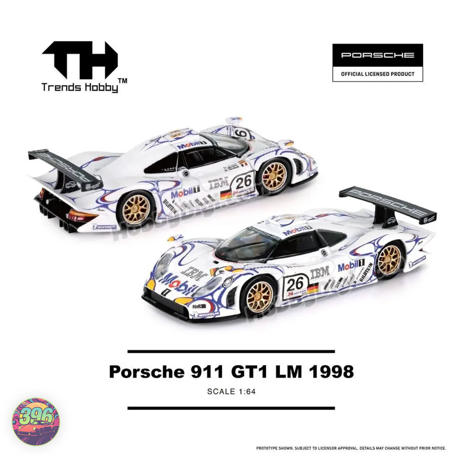 Trends Hobby - Porsche 911 GT1 LM 1998 – 1:64 Trends Hobby Diecast