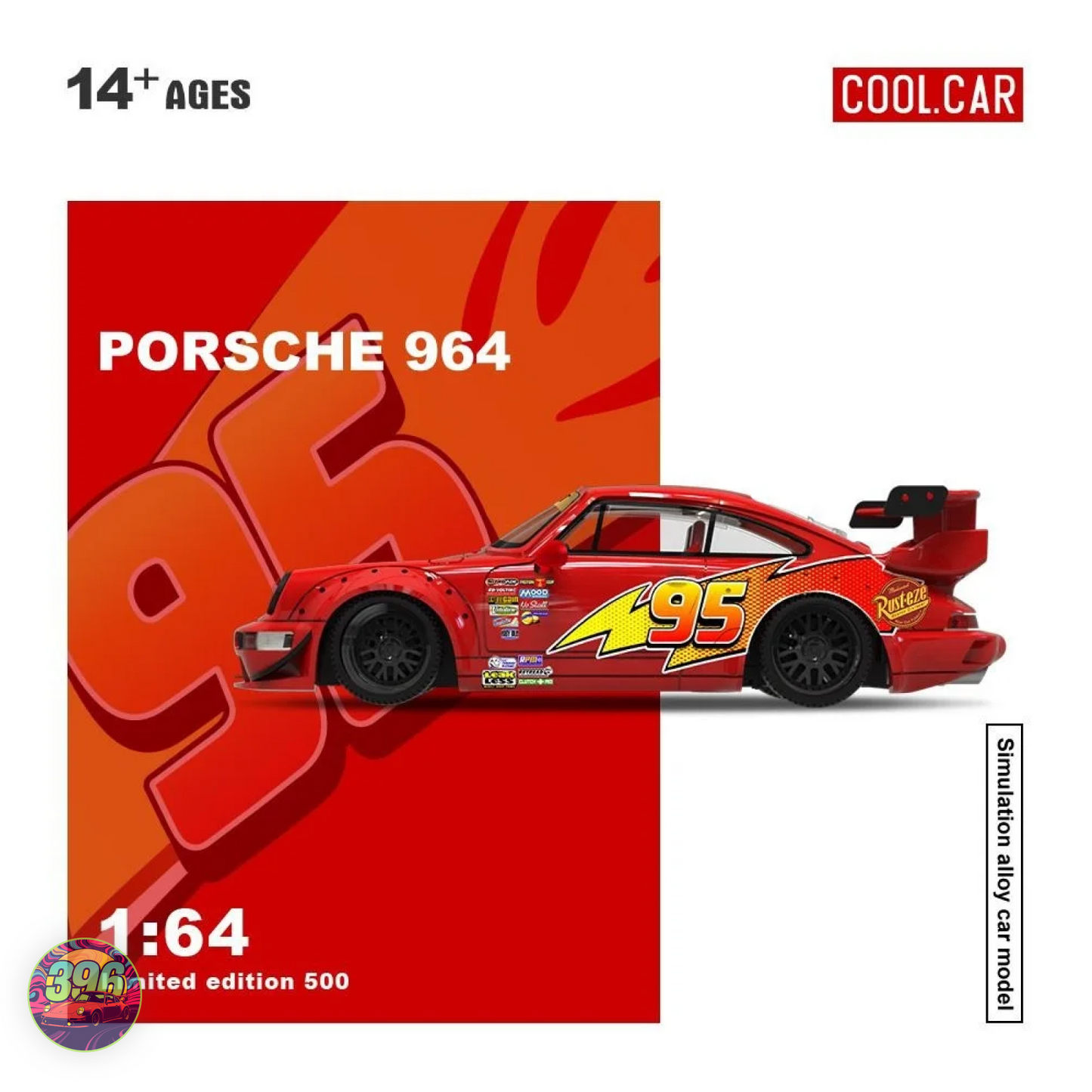 Cool Car - Lightning McQueen RWB Porsche 964 β 1:64 Cool Car Diecast Model