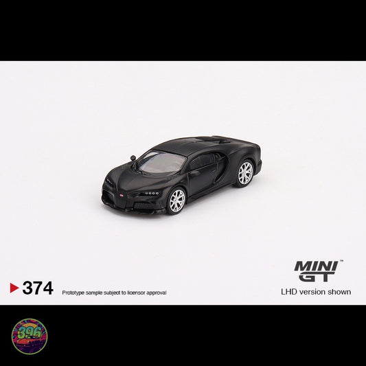 Mini GT - Bugatti Chiron Matt Black #374 β 1:64 Mini GT Diecast Model