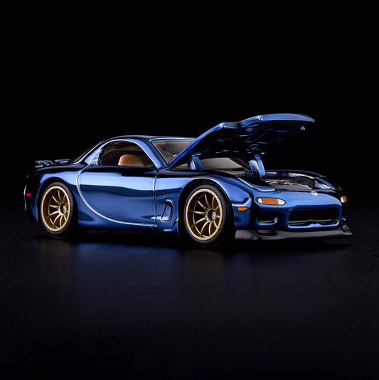 1993 Mazda RX-7 FD Blue Chrome β Hot Wheels Red Line Club RLC Exclusive 1:64 Diecast