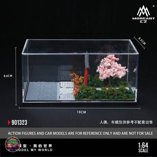 MoreArt - Japanese Torii Gate Landscape Scene with Cherry Blossom β 1:64 MoreArt Diorama Model β 901323