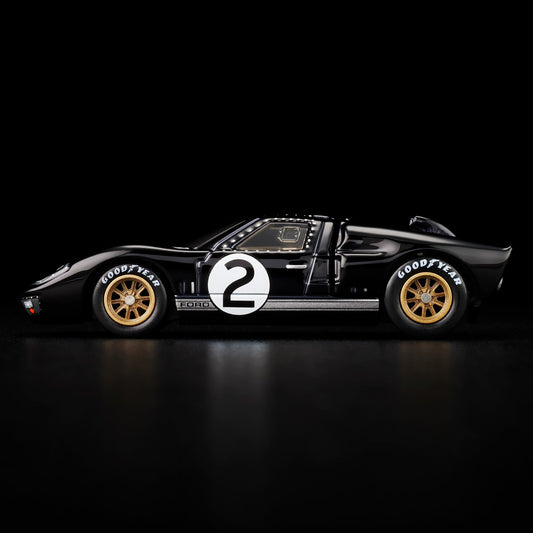 Hot Wheels RLC Exclusive Ford GT40 MkII 1:64 Diecast - Black #2 Le Mans Winner