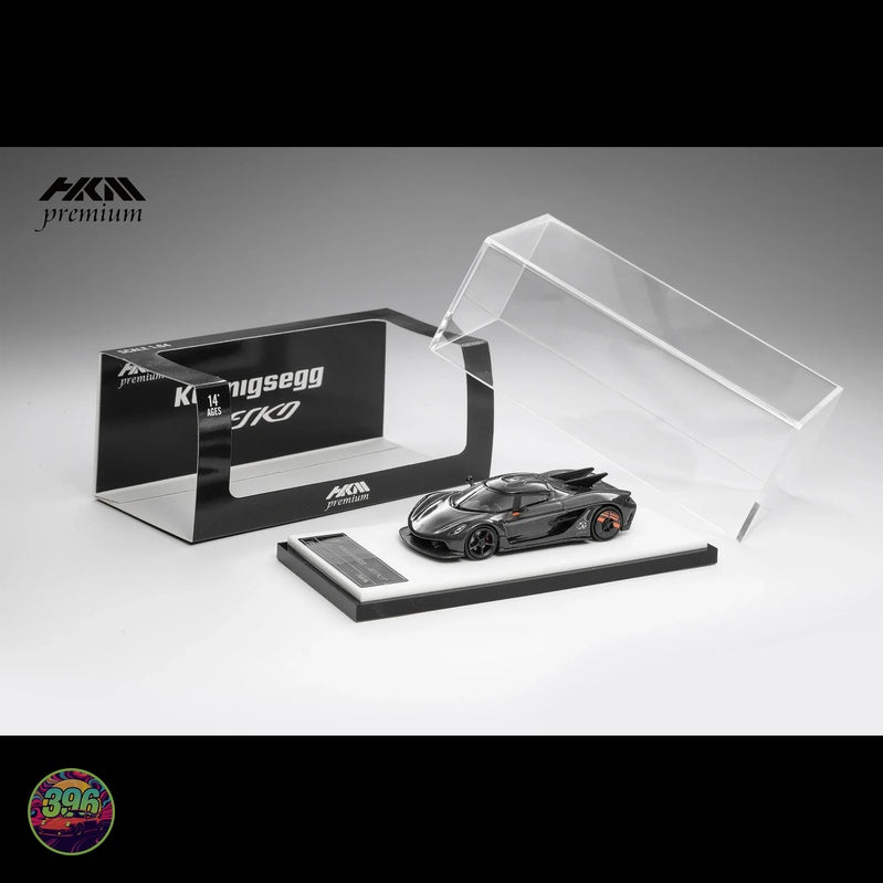 HKM Premium - Koenigsegg Jesko Absolut in Carbon Fibre Black – 1:64 HKM Premium Diecast Model