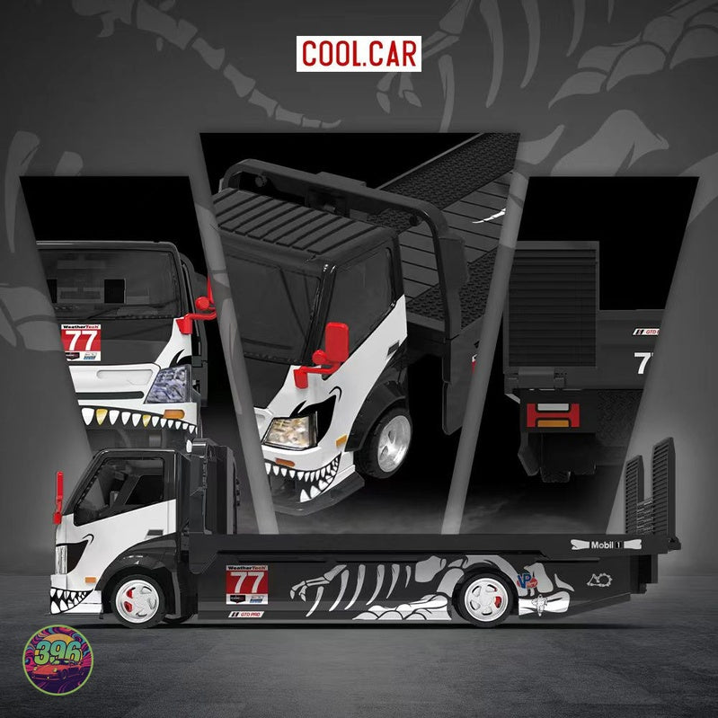 Cool Car - H300 Flatbed Transport Trailer Skeleton Rexy Edition #77 – 1:64 Cool Car Diecast Model