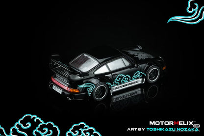 [PRE ORDER] MotorHelix - RWB Porsche 964 Silver-Fenix Black Art by Toshikazu Nozaka – 1:64 MotorHelix Diecast Model