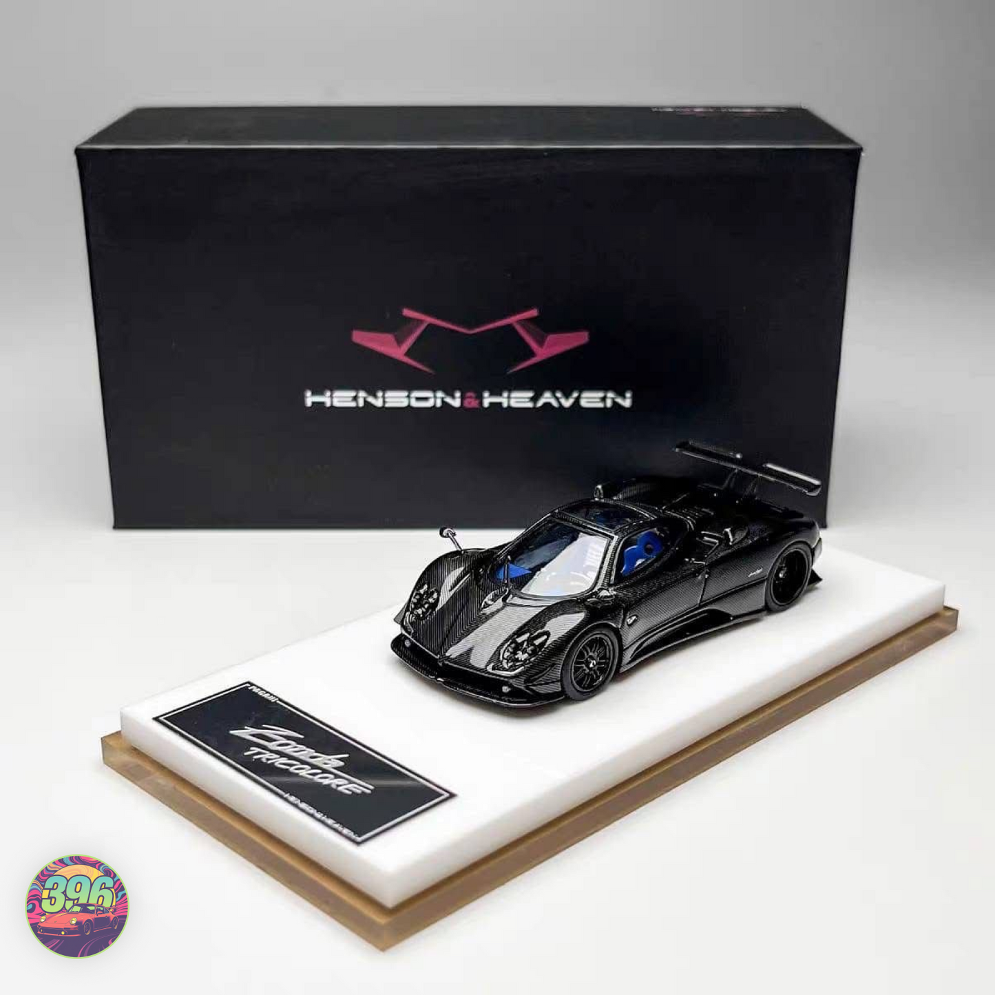 Henson & Heaven - Pagani Zonda in Fully Exposed Carbon Black - 1:64 Diecast Model