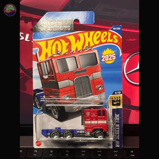 Hot Wheels Optimus Prime 1:64 Diecast - 2025 HW Screen Time Transformers