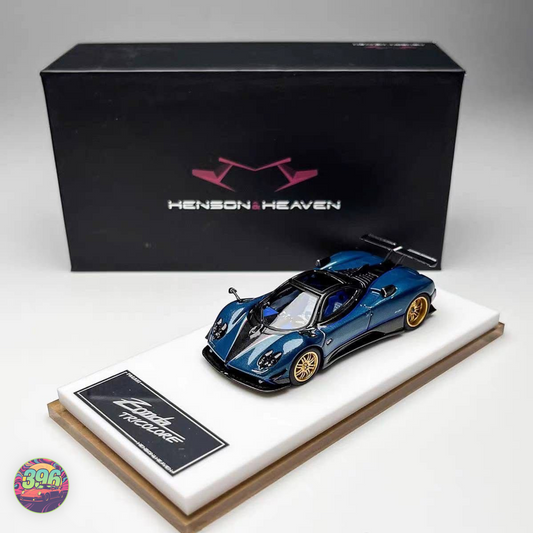 Henson & Heaven - Pagani Zonda in Fully Exposed Carbon Blue - 1:64 Diecast Model