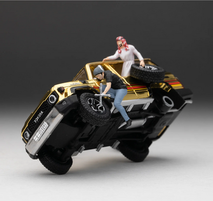 Toyota Land Cruiser 70 "Arab Exclusive" Gold Edition 1:64 Diecast - Rare SUV Collectible