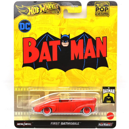 Hot Wheels Premium First Batmobile 1:64 Diecast - DC Comics Pop Culture - 85th Anniversary