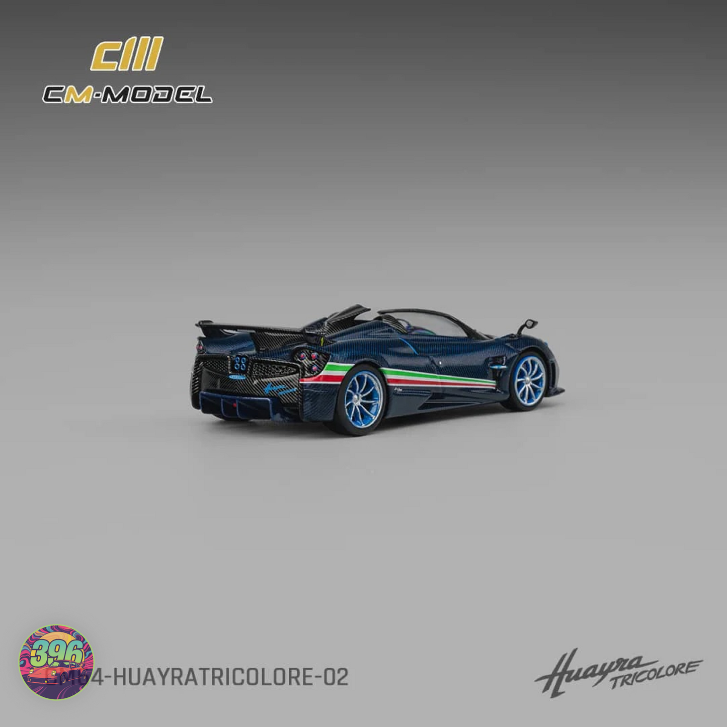 CMModel - Pagani Huayra in Exposed Blue Carbon Fibre - 1:64 Diecast Model