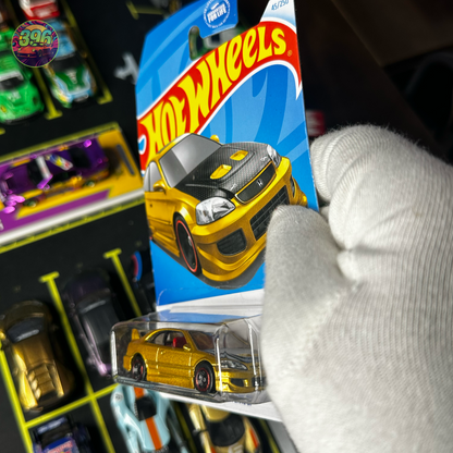 🔥 Hot Wheels Mainline: Gold Civic Si (with Carbon Fiber Hood) - 1/64 Diecast Car