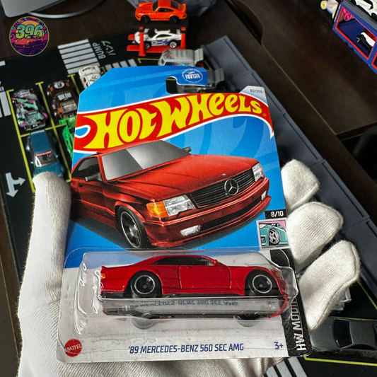 🔥 Hot Wheels Mainline: [Red] '89 Mercedes-Benz 560 SEC AMG - 1/64 Diecast Car
