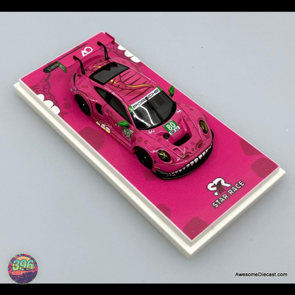 Star Race - Roxy Porsche 911 GT3 R #77 [Green Mirrors] - 1:64 Diecast Model