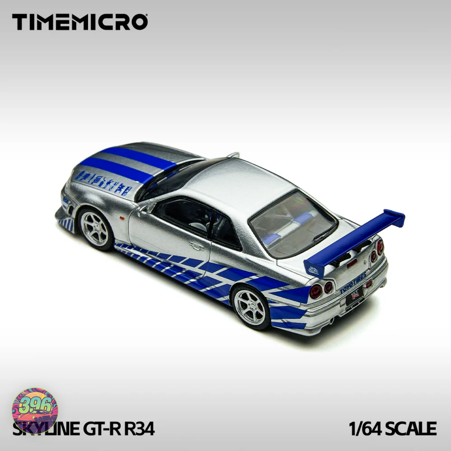 TimeMicro Nissan Skyline GT-R R34 Fast & Furious 1:64 Diecast Model