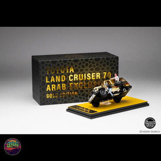 GDO - Gold Landcruiser with Arab Figurines for Diorama [Event Exclusive] - 1:64 Diecast Model
