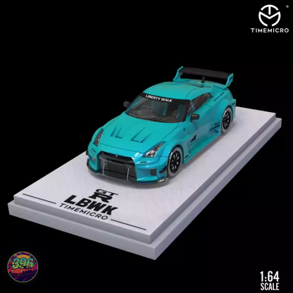 TimeMicro - Liberty Walk Nissan GT-R R35 in Ocean. Blue - 1:64 Diecast Model