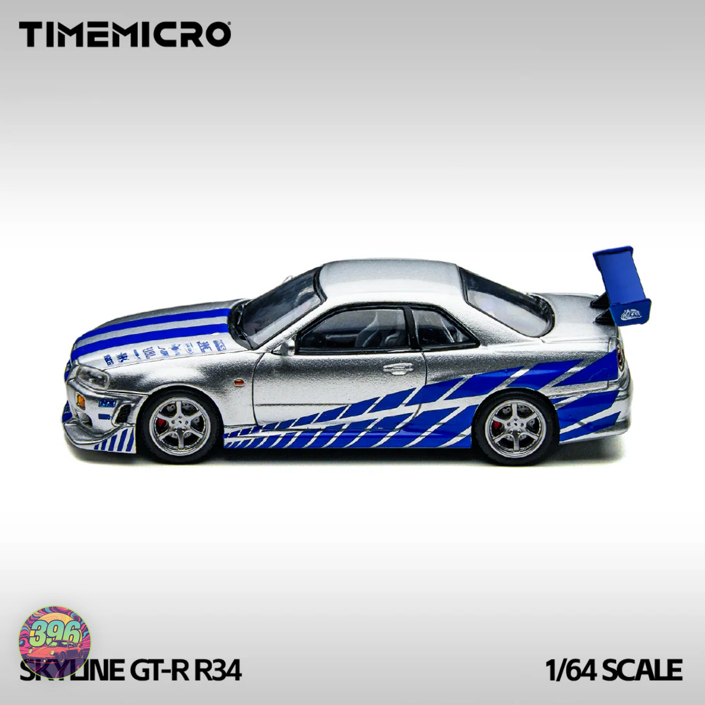 TimeMicro Nissan Skyline GT-R R34 Fast & Furious 1:64 Diecast Model