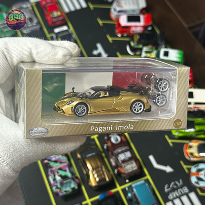 CM Model Pagani Imola 1:64 Diecast - Gold Full Carbon Fiber Finish - Ultra-Luxury Hypercar