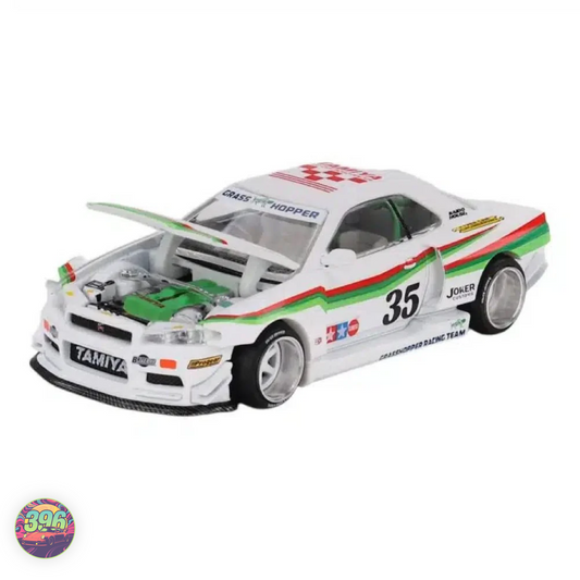 MiniGT Kaido House - Nissan Skyline GT-R R34 "The Grasshopper" [UNSEALED] - 1:64 Diecast Model