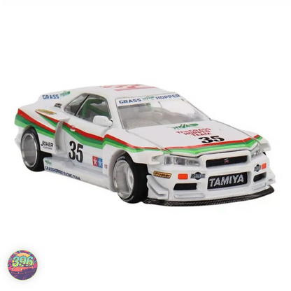 MiniGT Kaido House - Nissan Skyline GT-R R34 "The Grasshopper" [UNSEALED] - 1:64 Diecast Model