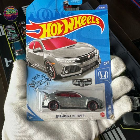 .  🔥 Hot Wheels Mainline: [ZAMAC] 2018 Honda Civic Type R - 1/64 Diecast Car