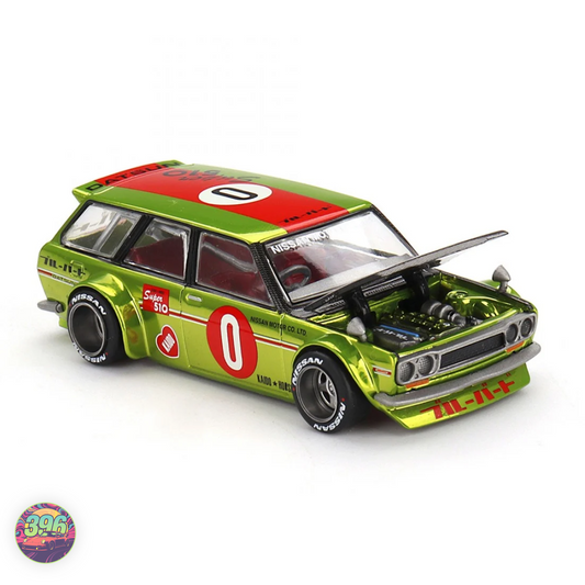Kaido House - Nissan 510 Wagon in Flo Yellow [UNSEALED] - 1:64 Diecast Model