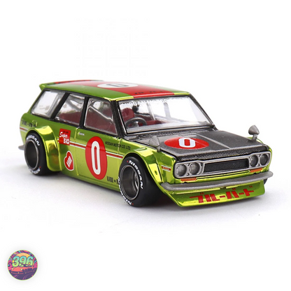 Kaido House - Nissan 510 Wagon in Flo Yellow [UNSEALED] - 1:64 Diecast Model