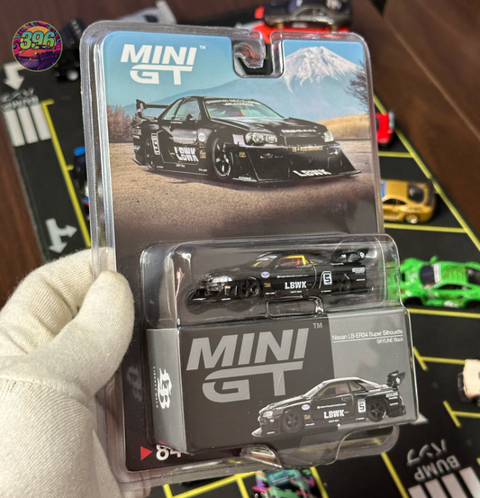 Mini GT Nissan LB-ER34 Super Silhouette SKYLINE Black 1:64 Diecast - Blister