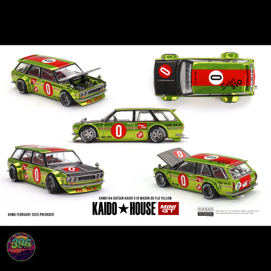 Kaido House - Nissan 510 Wagon in Flo Yellow [UNSEALED] - 1:64 Diecast Model