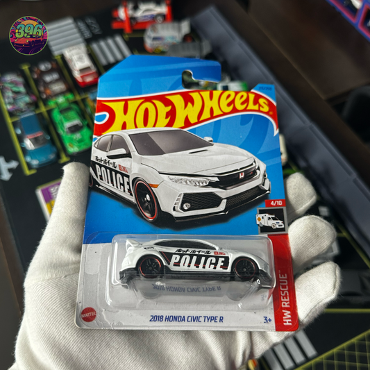🔥 Hot Wheels Mainline: Honda Civic Type R [Police Livery] - 1/64 Diecast Car