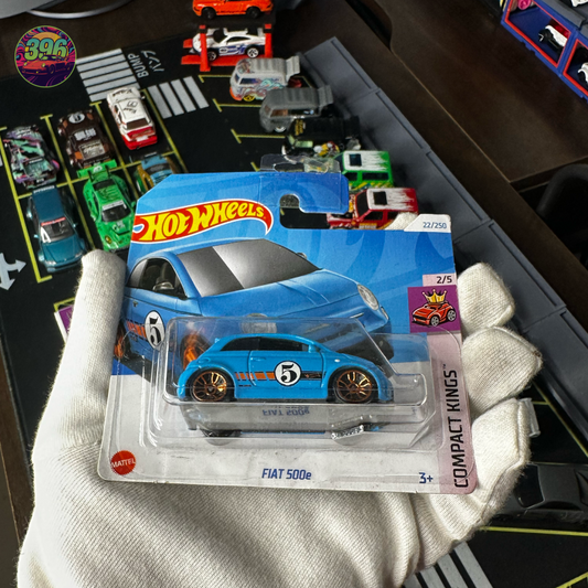 🔥 Hot Wheels Mainline: Fiat 500e [Blue] - 1/64 Diecast Car