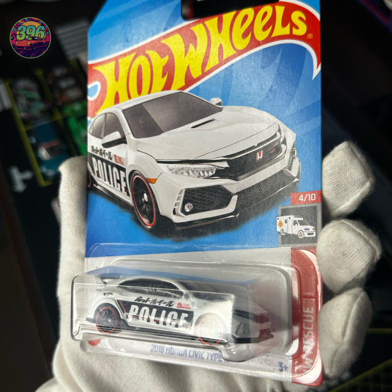 🔥 Hot Wheels Mainline: Honda Civic Type R [Police Livery] - 1/64 Diecast Car