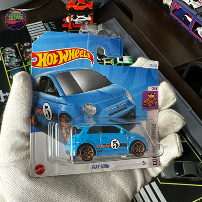 🔥 Hot Wheels Mainline: Fiat 500e [Blue] - 1/64 Diecast Car