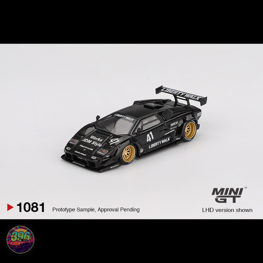 [BLISTER] Lamborghini LBWK Countach in Black with Gold Accents - 1:64 Diecast Model